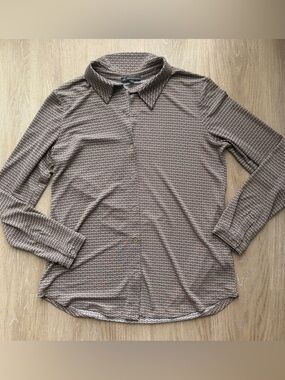 Adrianna Papell patterned button down shirt